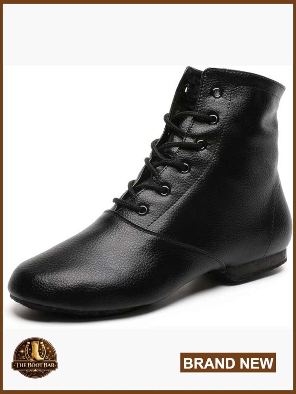 Lace Up Jazz Dance Shoes Black Split Sole Ballet Boots